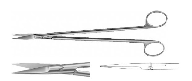 Ножиці прямі гострі/гострі 225 мм